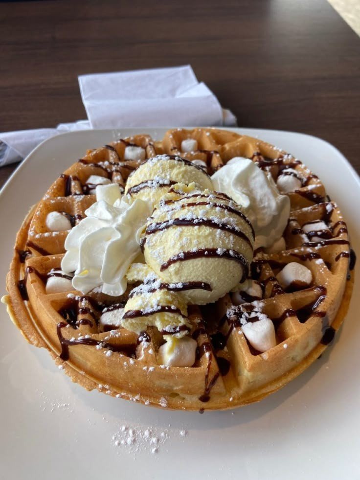 Waffles & Ice Cream Sundae